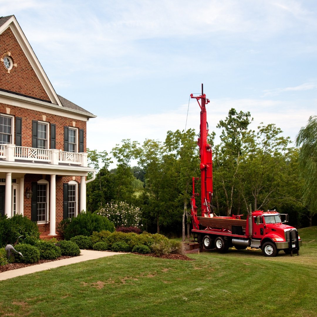 Drilling rig on residential property