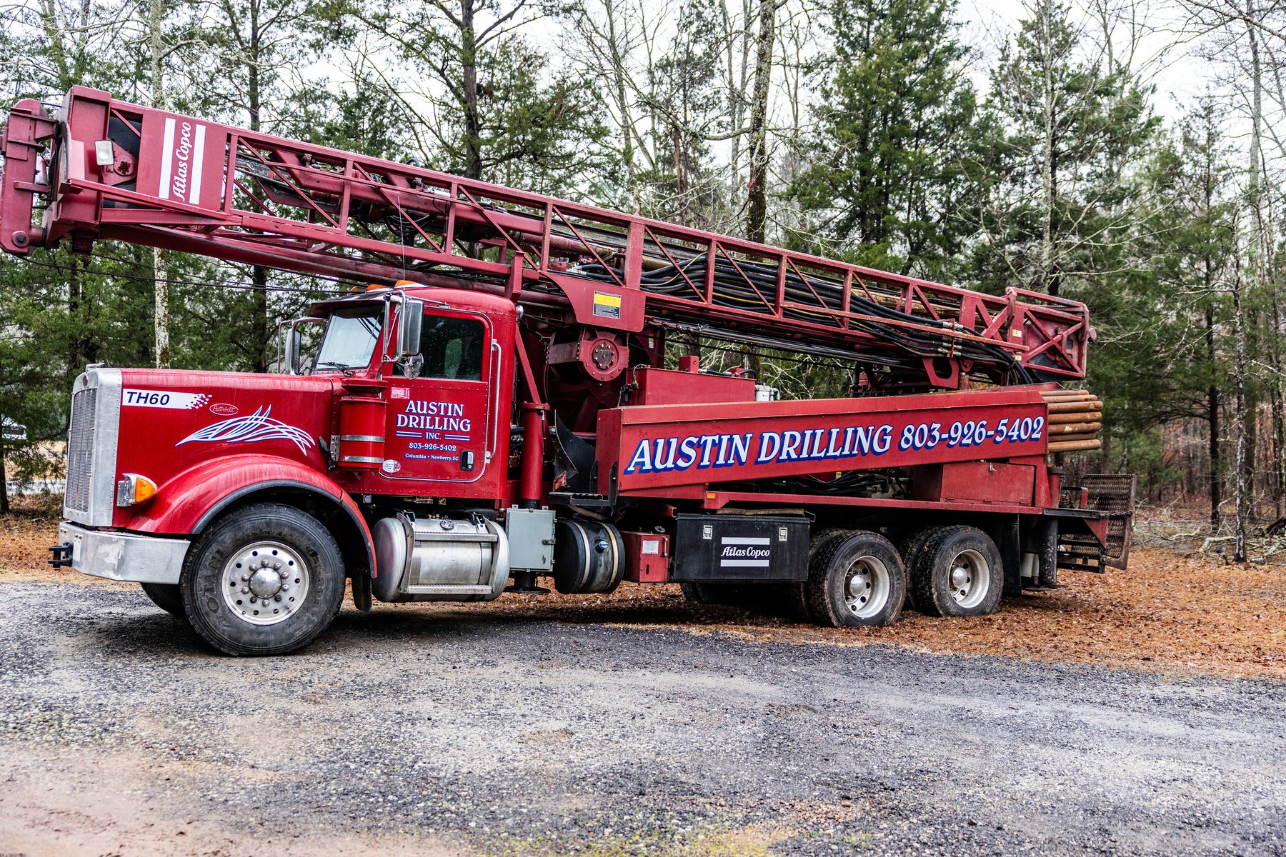 Drilling rig on residential property