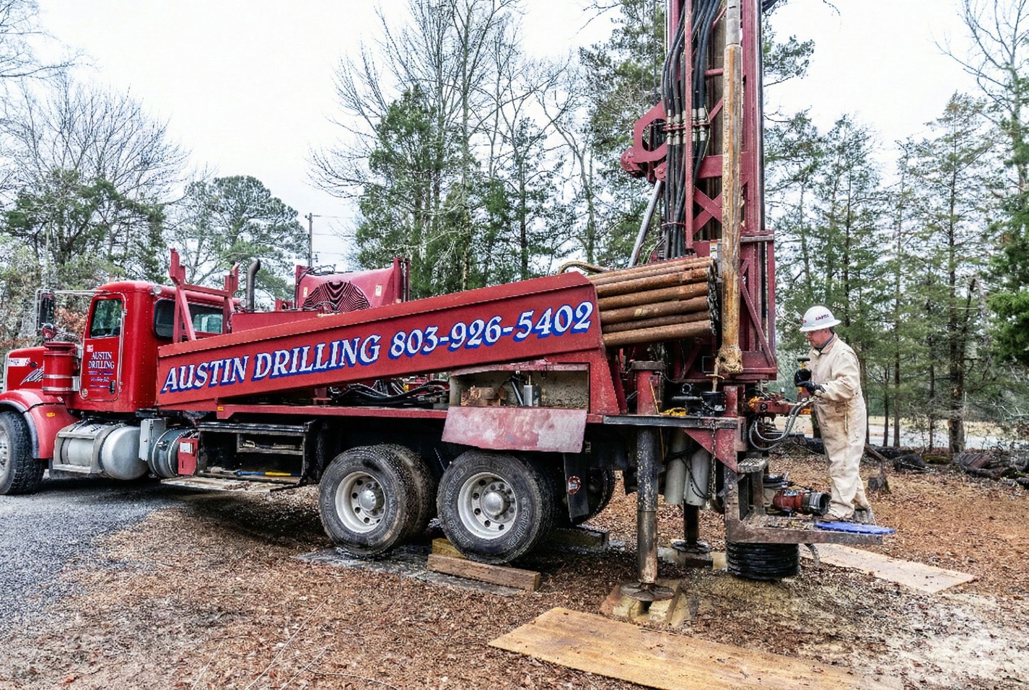 During: Austin Drilling crew on site