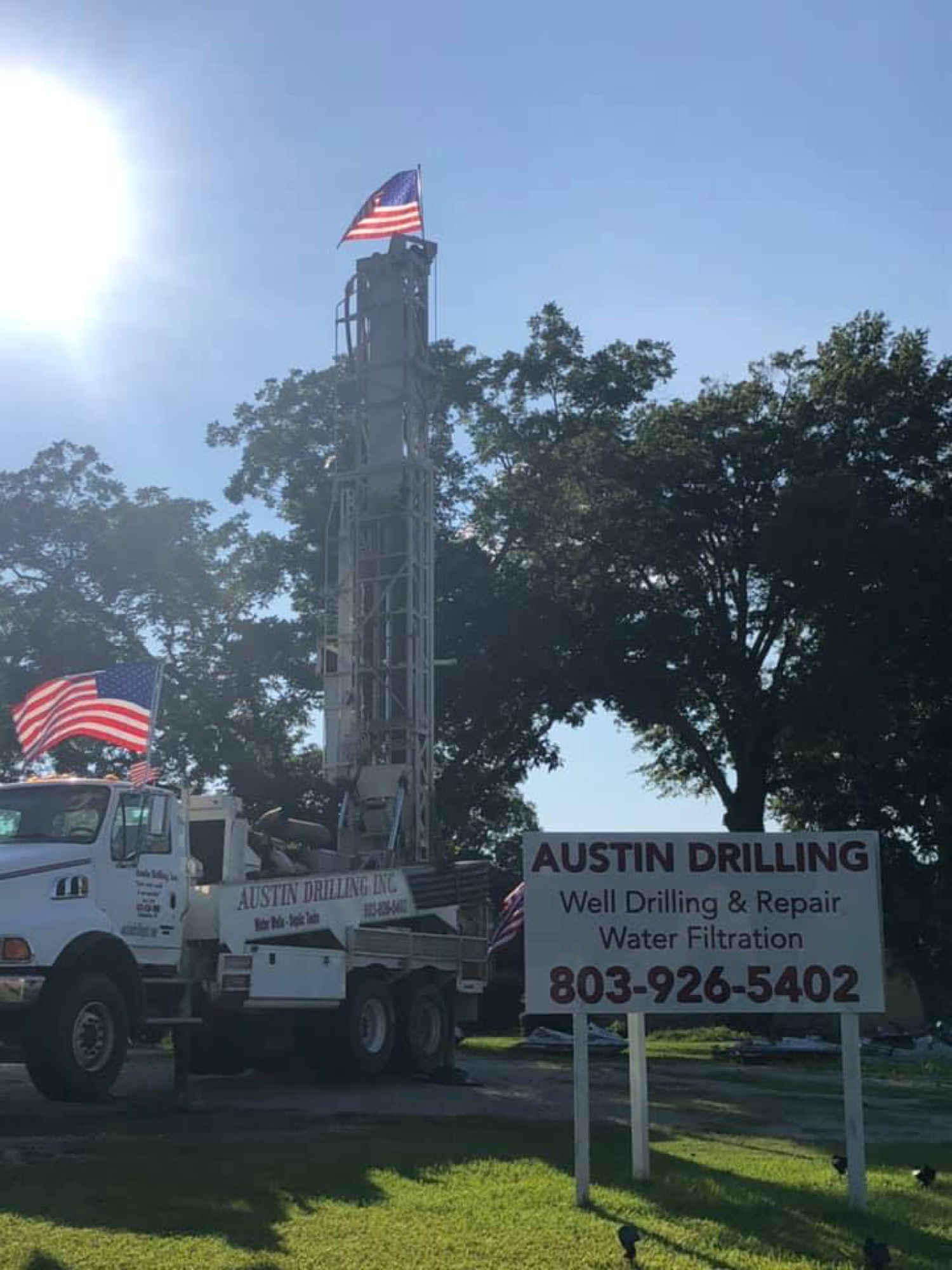 Austin Drilling crew arrives on emergency no-water call